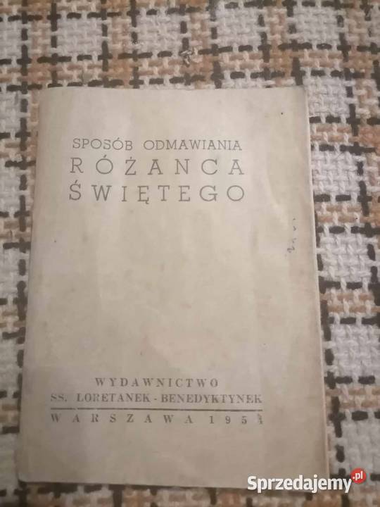 Sposób Odmawiania Różańca Świętego 1954 Wałbrzych sprzedam