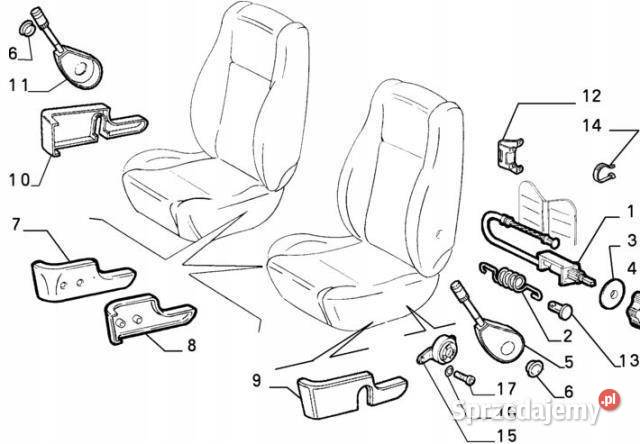 174441673 POKRĘTŁO FOTELA FIAT PUNTO NOWE
