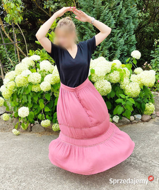 Nowa spódnica Asos 42 XL brudny róż różowa Rozmiar 42(XL)