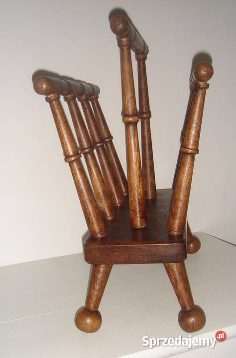 Stary dębowy gazeciak stojak na gazety Pozostałe Łódź sprzedam