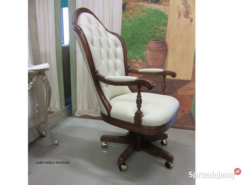 Klasyczny komfortowy fotel obrotowy w naturalnej Przemyśl