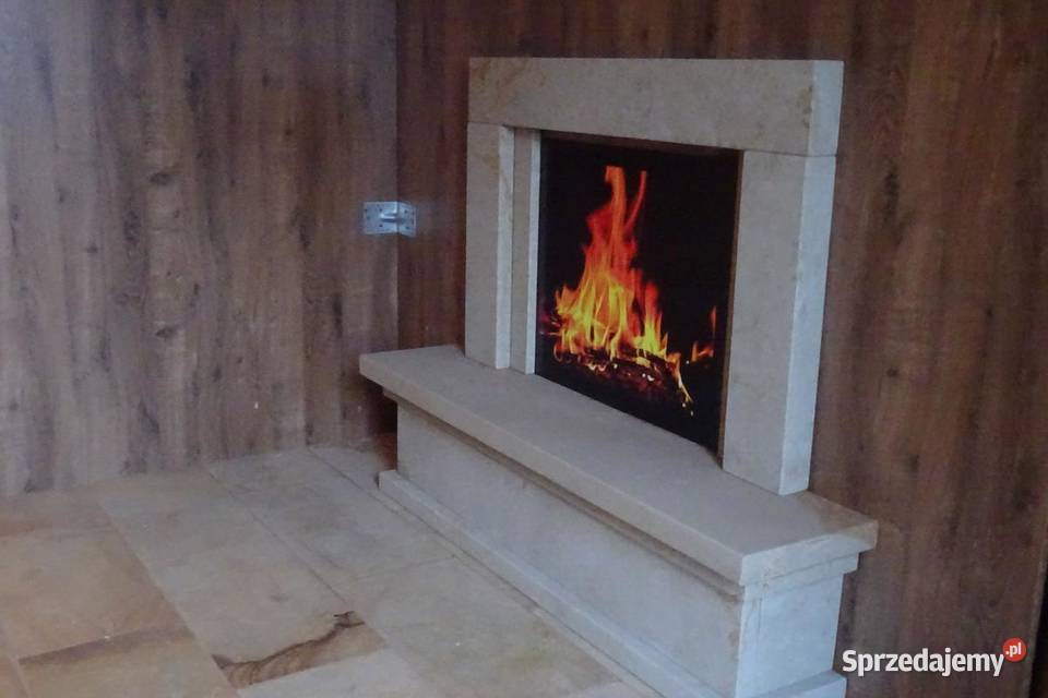 Portale kominkowe kamienne pod wkład elektryczny