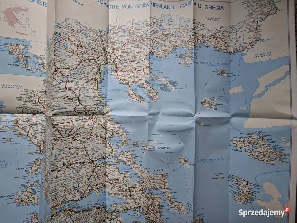 Grecja mapa Greece map carte małopolskie Kraków