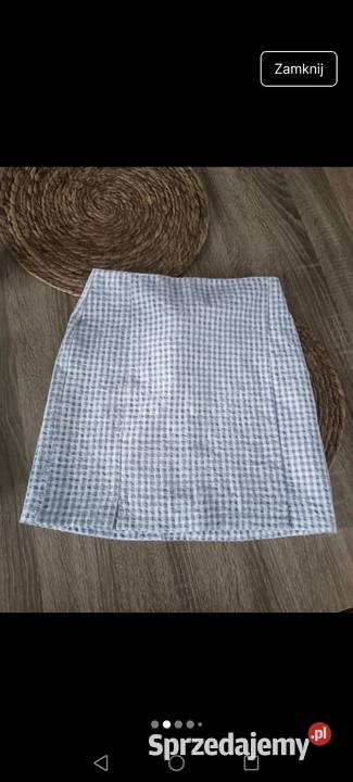 Spódnica krótka fioletowa trapezowa tweedowa Krosno