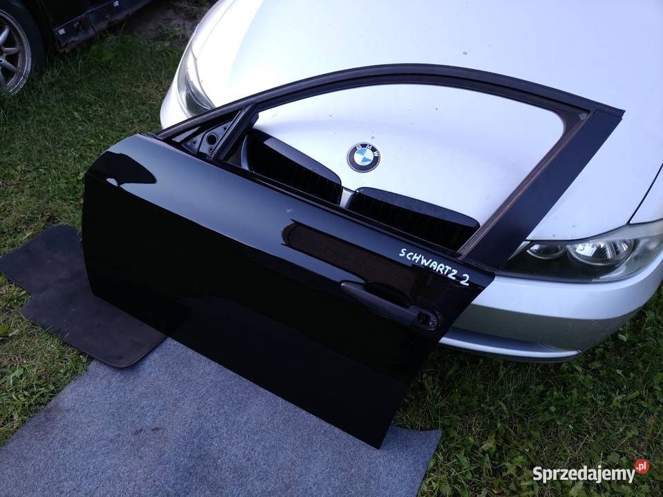 Bmw e90 drzwi przednie lewe czarne schwarz2 Aleksandrów Łódzki