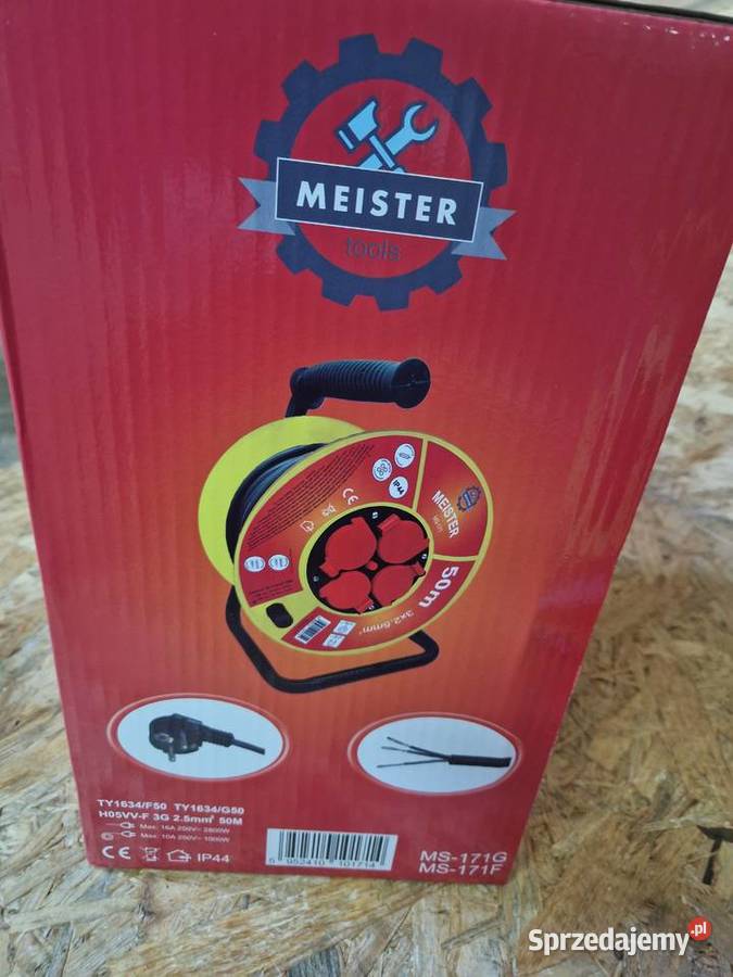 Przedłużacz bębnowy ogrodowy Meister 50 m 3x25mm Głogowa
