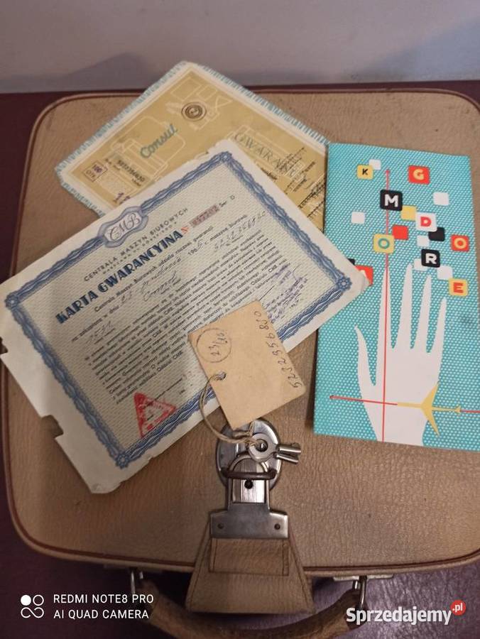 Maszyna do pisania Consul gwarancja instrukcja Gniezno