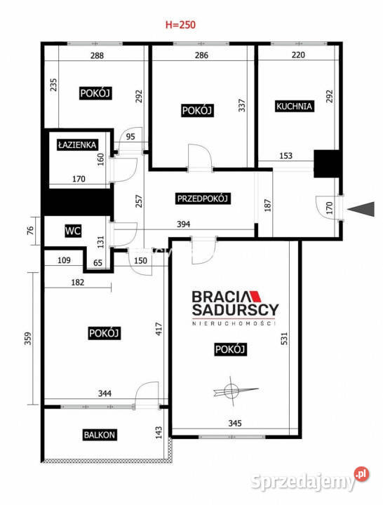 Mieszkanie Kraków Jana SasZubrzyckiego 744m2 74.4m2