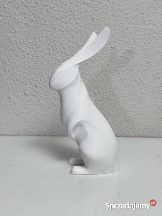 Ozdoba Zając wielkanocny druk 3d biały Tomaszów Mazowiecki