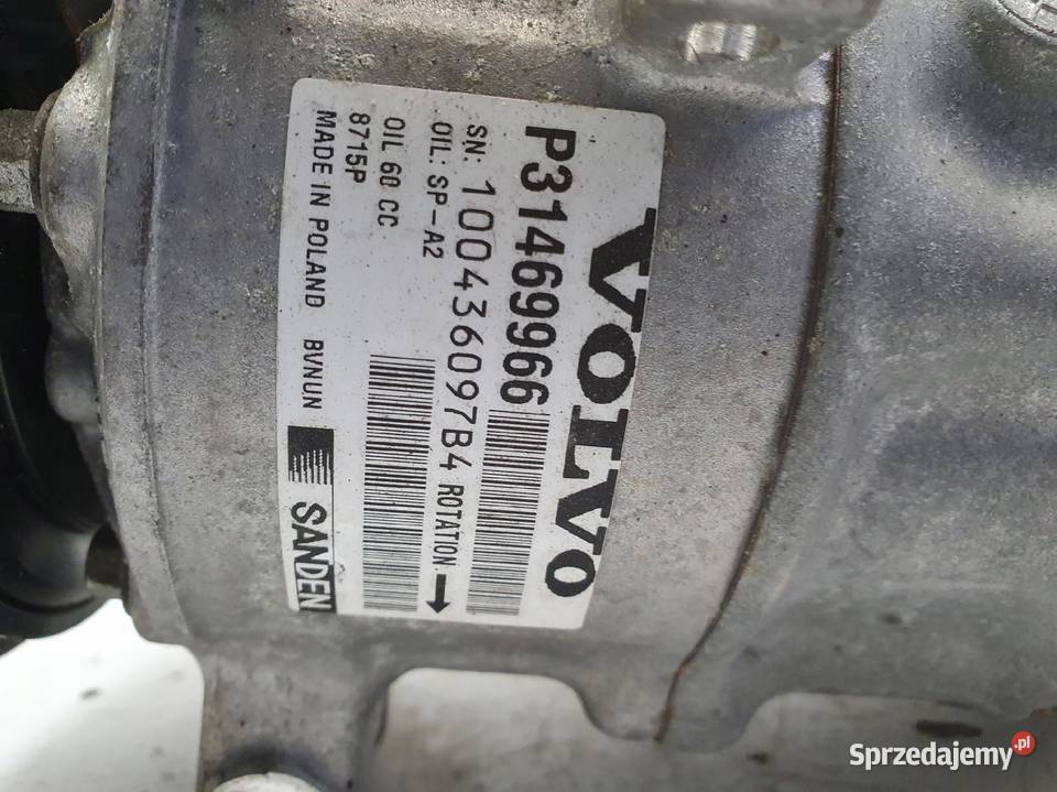 SPRĘŻARKA KLIMATYZACJI Volvo V40 II 15 T2 pompa osobowe Chełm