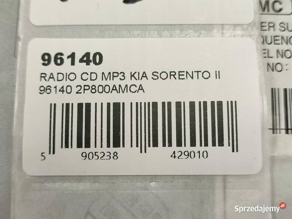 RADIO CD MP3 KIA SORENTO II XM 20092015