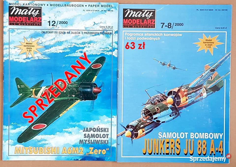 Pakiet 8 wybranych numerów Małego Modelarza z Kraków sprzedam