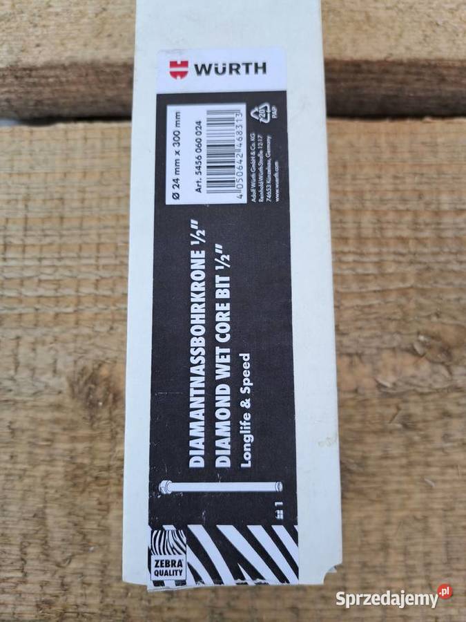 Korona diamentowa Wrth 24 mm 300 mm nowe Pruszków