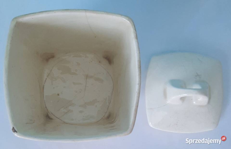Stary Porcelanowy Pojemnik na Kawę Chodzież Porcelana i szkło śląskie