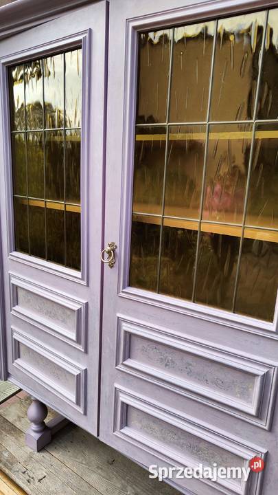 Lawendowy kredens przeszklony biblioteczka podkarpackie Rzeszów