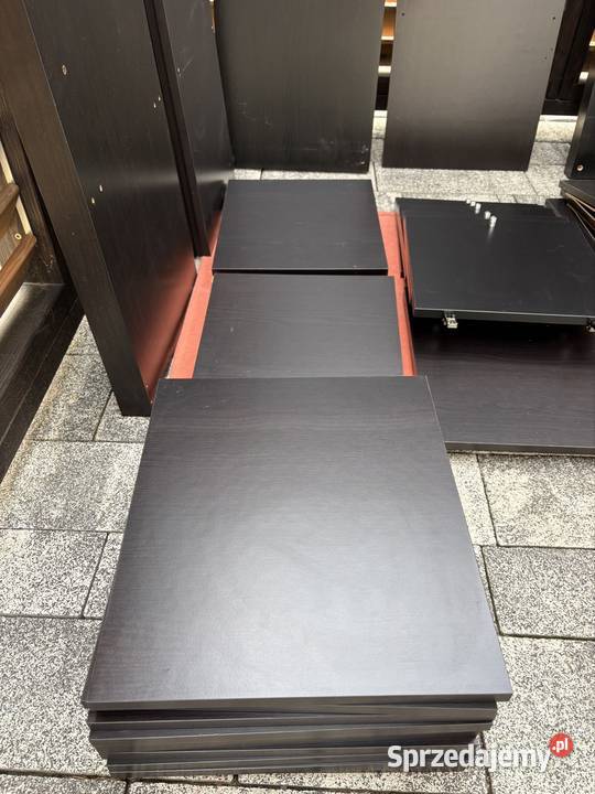 Regał IKEA KALLAX 182x182 5 drzwiczek czarnybrąz Regały Meble Góra Bałdrzychowska-Kolonia