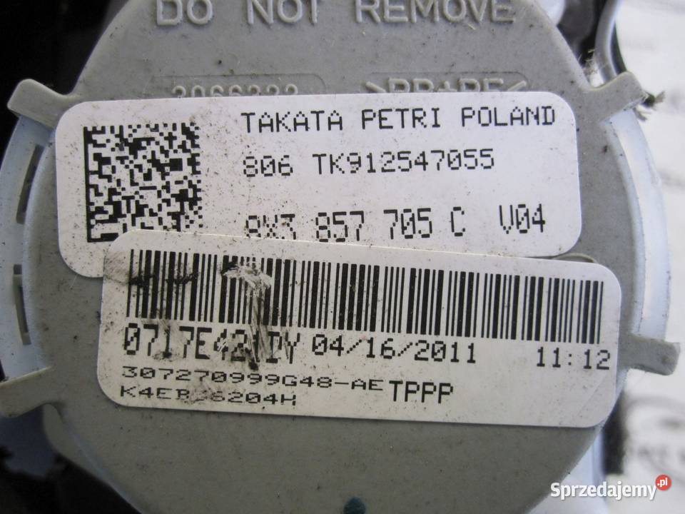 AUDI A1 pas bezpieczeństwa lewy przód 8X3857705C Kielce