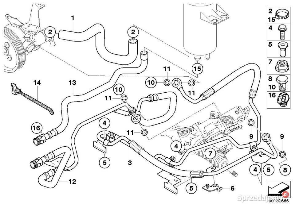 Przewód ssący aktywnego ukł kier BMW 32416850097 Wrocław sprzedam