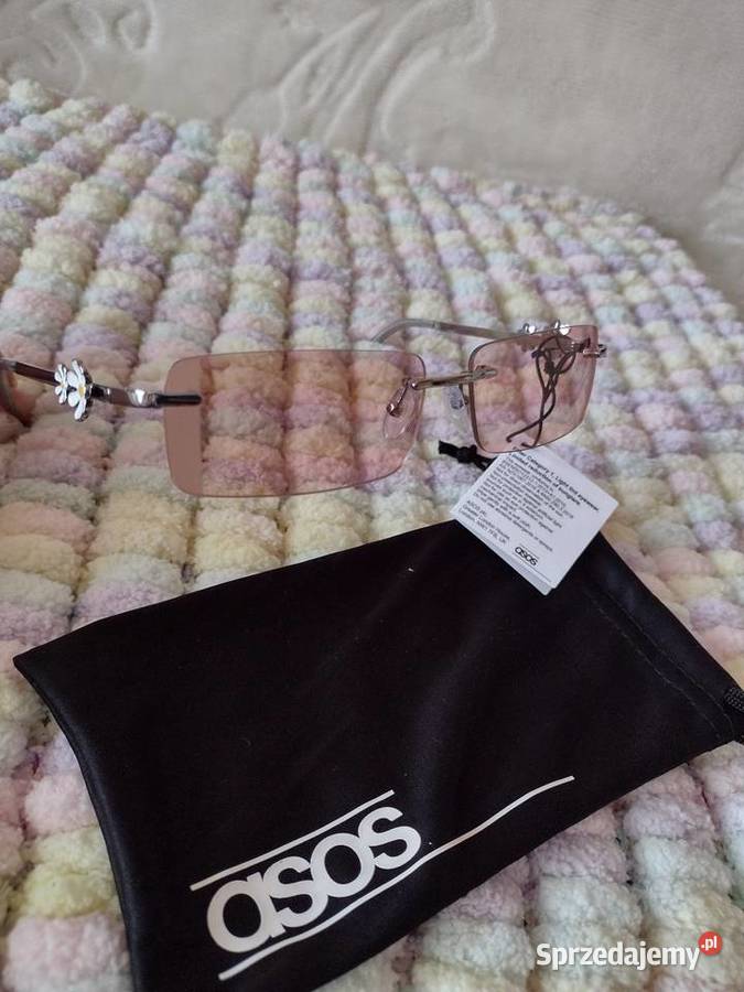 ASOS Rożowe zdobione okulary Dla kobiet Moda i Styl Kraków sprzedam