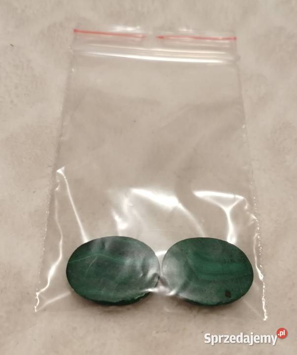 Ozdobne kamienie 12x16 Malachit zielony owal śląskie