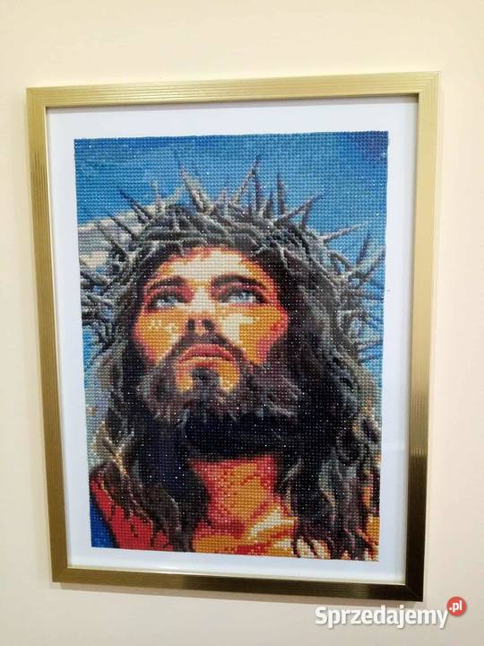 Jezus w cierniowej koronie haft diamentowy Jarocin
