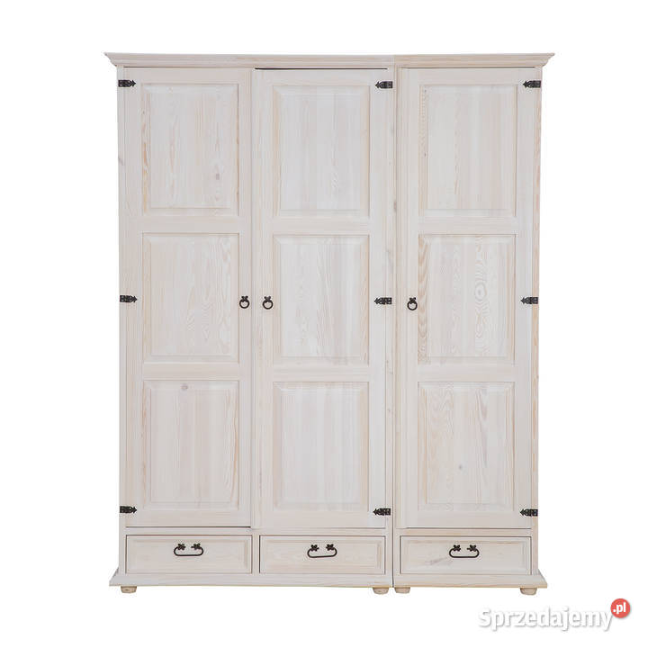 Stylowa duża szafa trzydrzwiowa na ubrania do Szafy, regały, półki Maków Podhalański