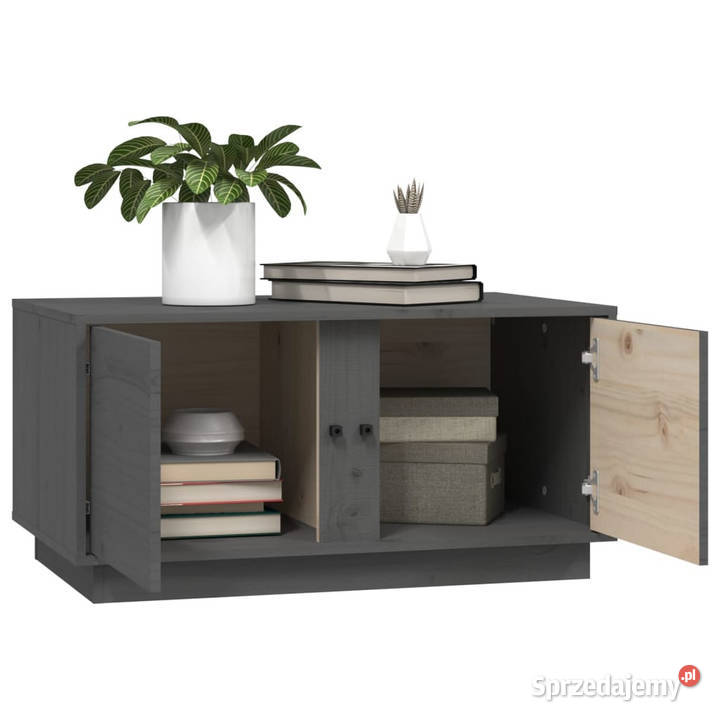 Stolik kawowy szary 80x50x40 lite drewno sosnowe Stoły mazowieckie Warszawa