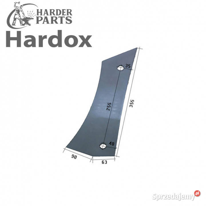 Pierś HARDOX 84082L części do pługa OVERUM sprzedam