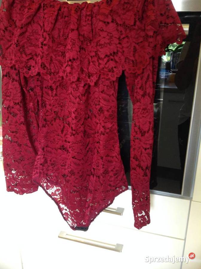 Body Koronkowe Hiszpanka Damskie XS czerwony Nowa Sól sprzedam