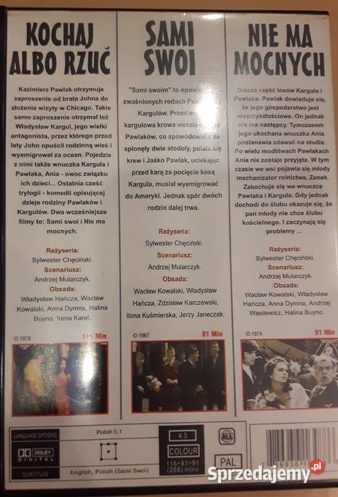 Sami Swoi Trylogia Kolekcja 3 Filmów 1 DVD DVD Kultura i Rozrywka Lutomiersk sprzedam