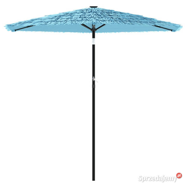 Parasol ogrodowy na stalowym słupku niebieski mazowieckie Warszawa
