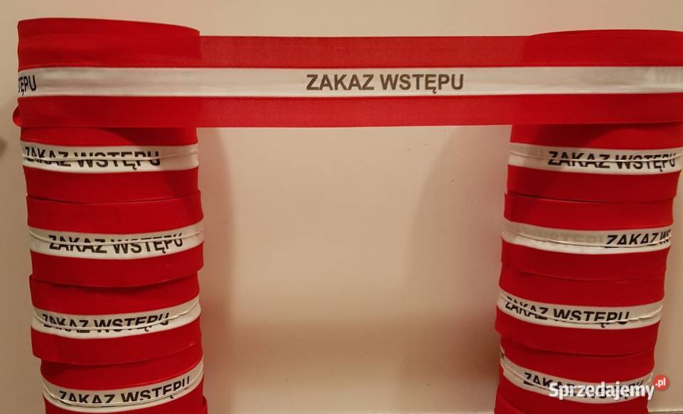 Taśma ostrzegawcza materiałowa z nadrukiem Pozostałe Zielona Góra