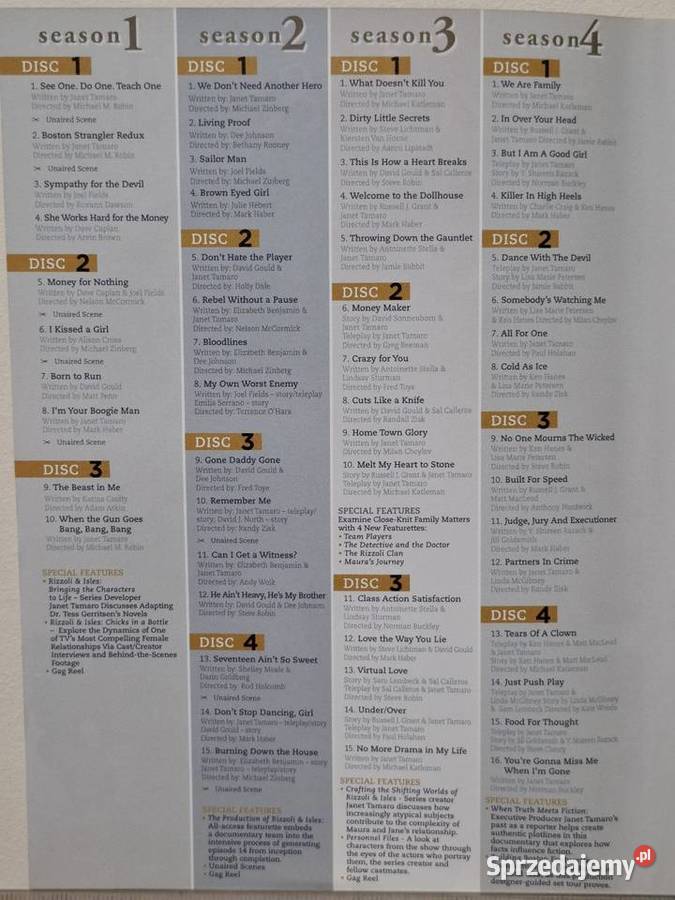 DVD Rizzoli and Isles The Complete Series Kraków