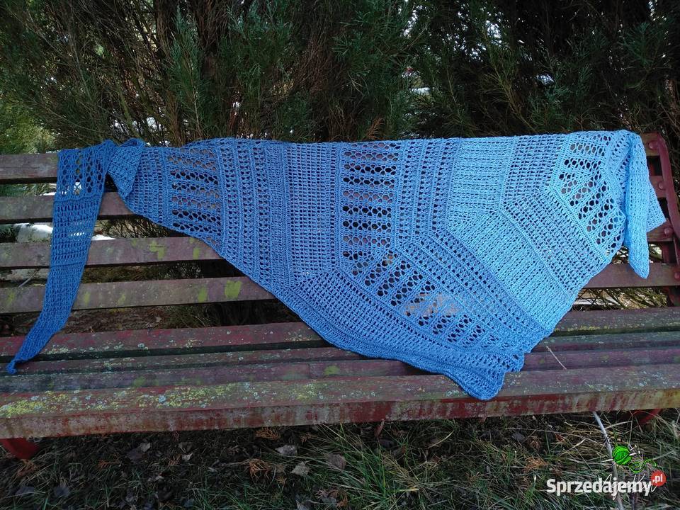 Handmade ręcznie robiona chusta na szydełku Busko-Zdrój