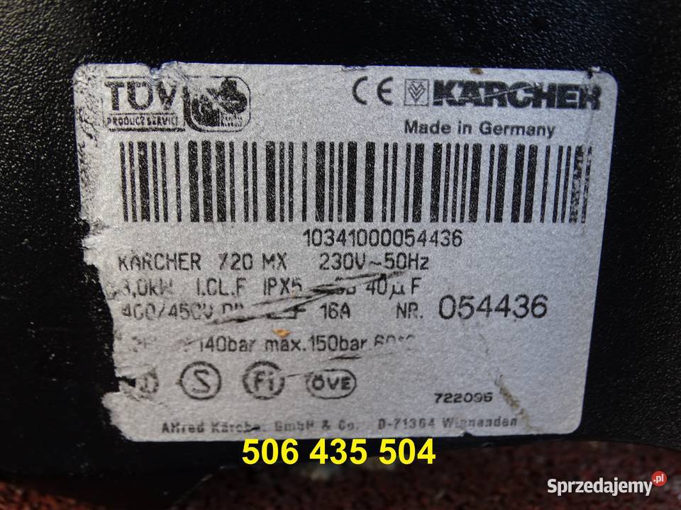 Myjka Ciśnieniowa Karcher 720 MX K720 mosiężna Myjki ciśnieniowe mazowieckie Radom sprzedam