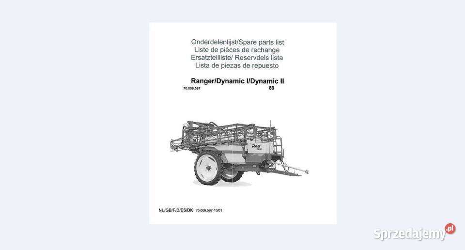 RAU VICON DYNAMIC I, II, Ranger instrukcja, katalog cześci