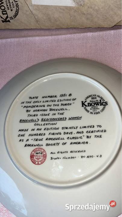 Talerz kolekcjonerski Pandering on the porch pomorskie Gdańsk