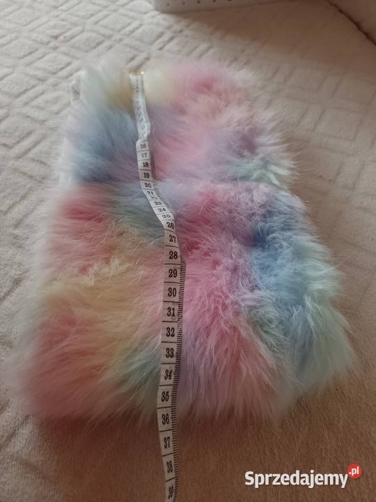 Ekskluzywny pastelowy komin futrzany z Londynu Kraków sprzedam