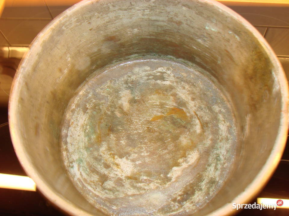 duży stary miedziany rondel Pruszcz Gdański sprzedam