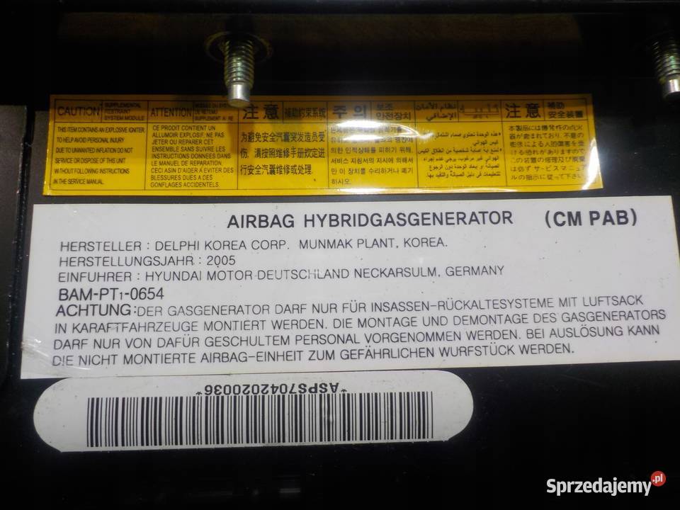 HYUNDAI SANTA FE II 08r AIRBAG poduszka pasazera Suków