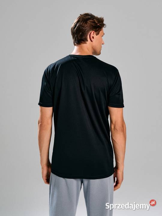 czarna koszulka sportowa męską active Sinsay Olkusz