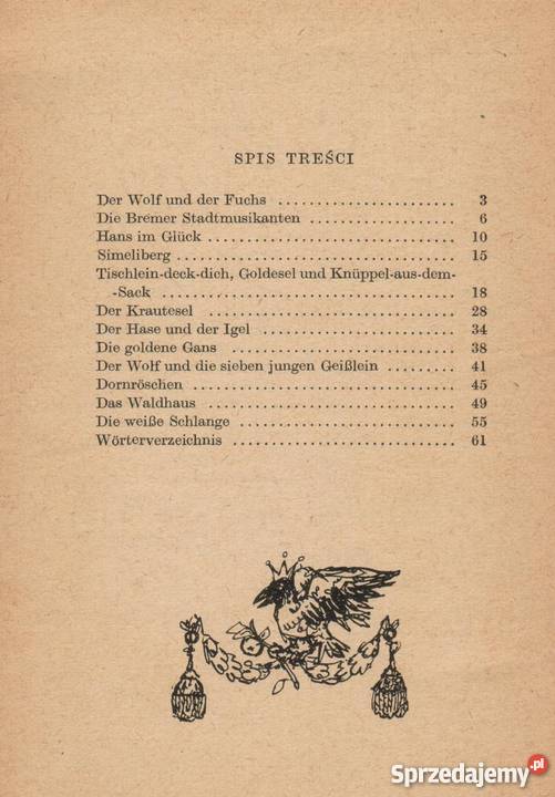 Bajki braci Grimm niemiecki Oświęcim