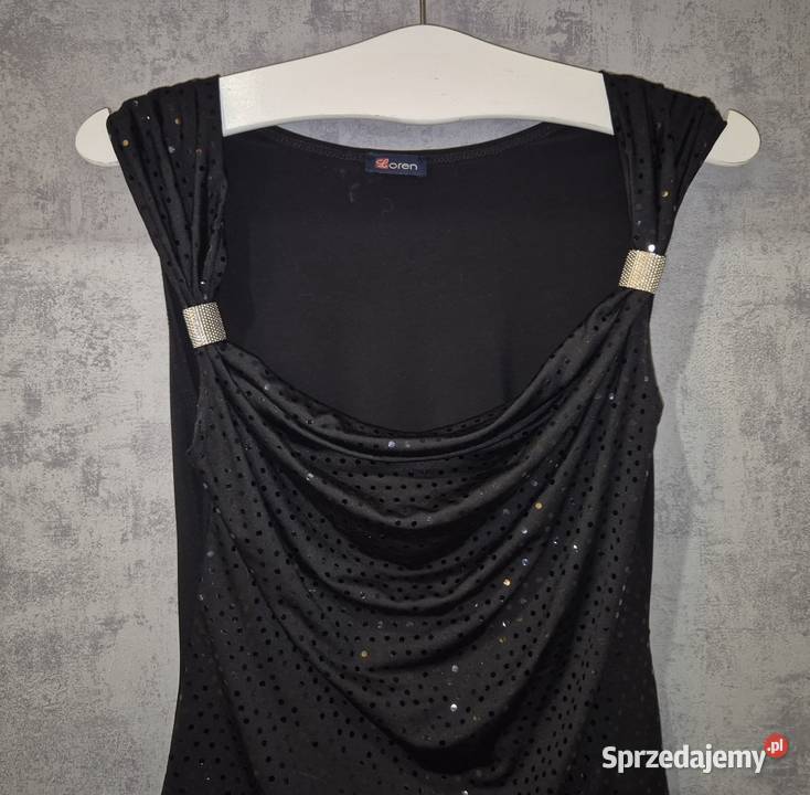 Bluzka damska czarna błyszcząca 38M Łódź sprzedam