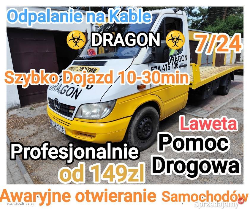 724 Pomoc Drogowa DRAGON 149zlLawetaMobilny lubuskie Zielona Góra