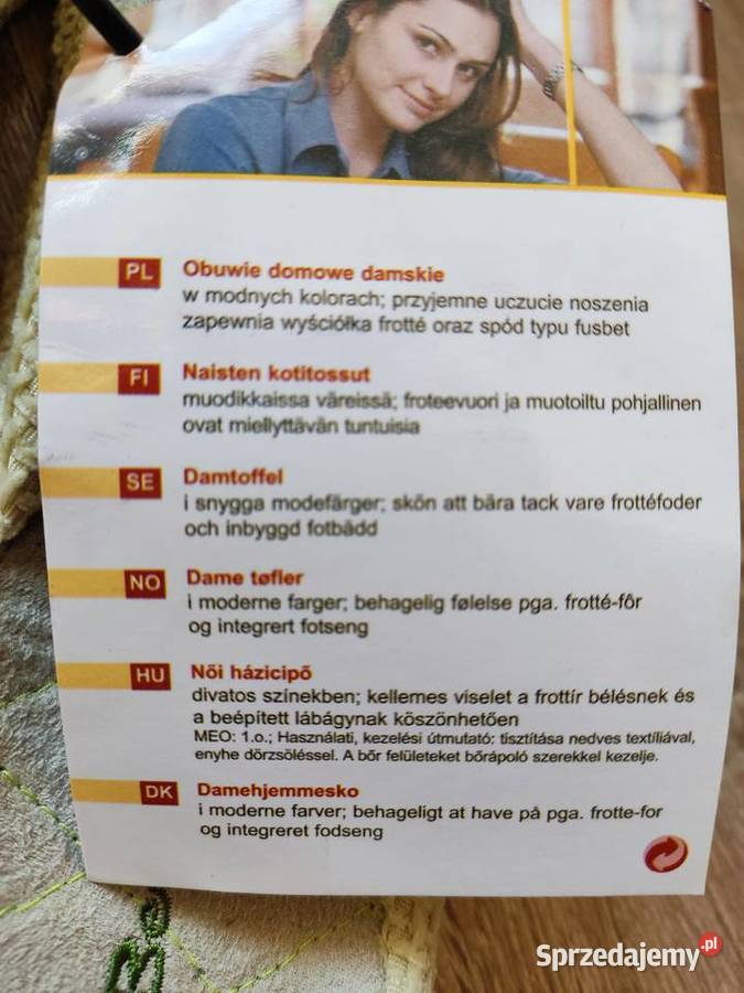 Obuwie domowe damskie papcie klapki nowe