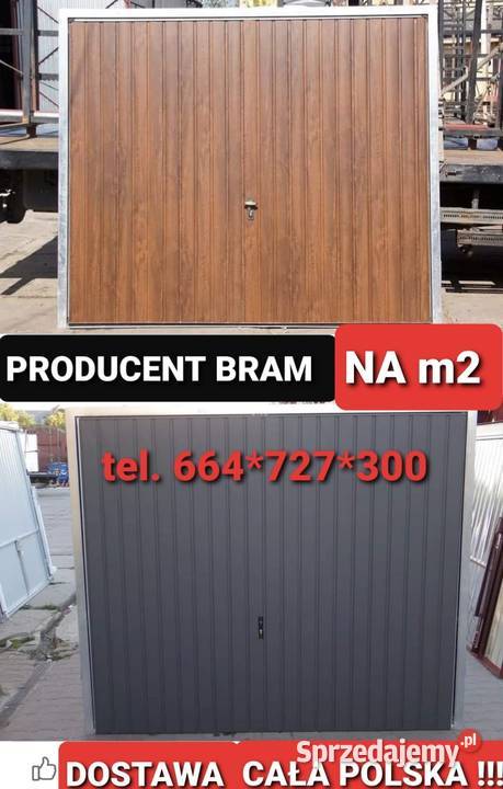 Brama uchylna 220x200 Bramy uchylne na wymiar