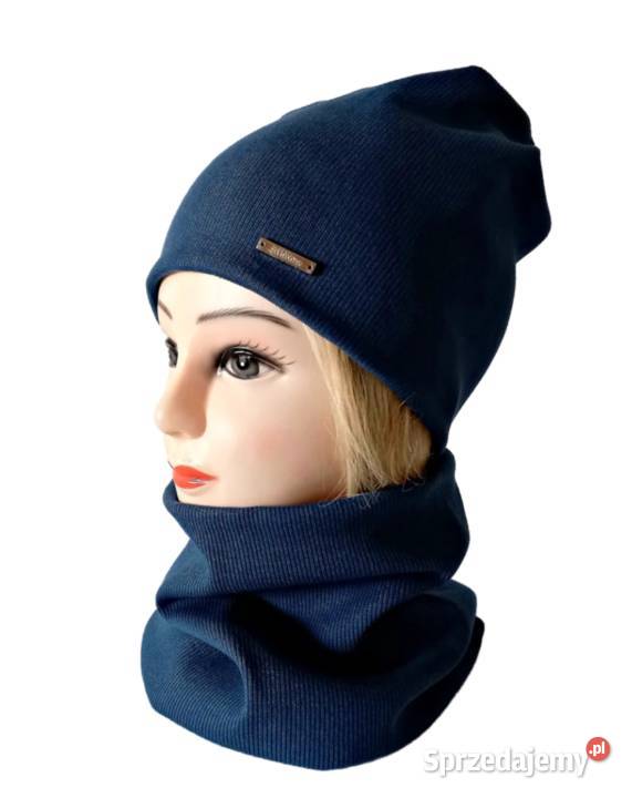 Komplety na jesień zimę czapka z kominem różne Uniseks Lublin