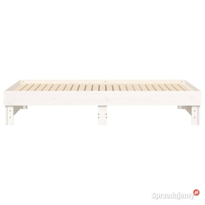 Łóżko rozsuwane białe 2x90x190 lite drewno 33cm Warszawa