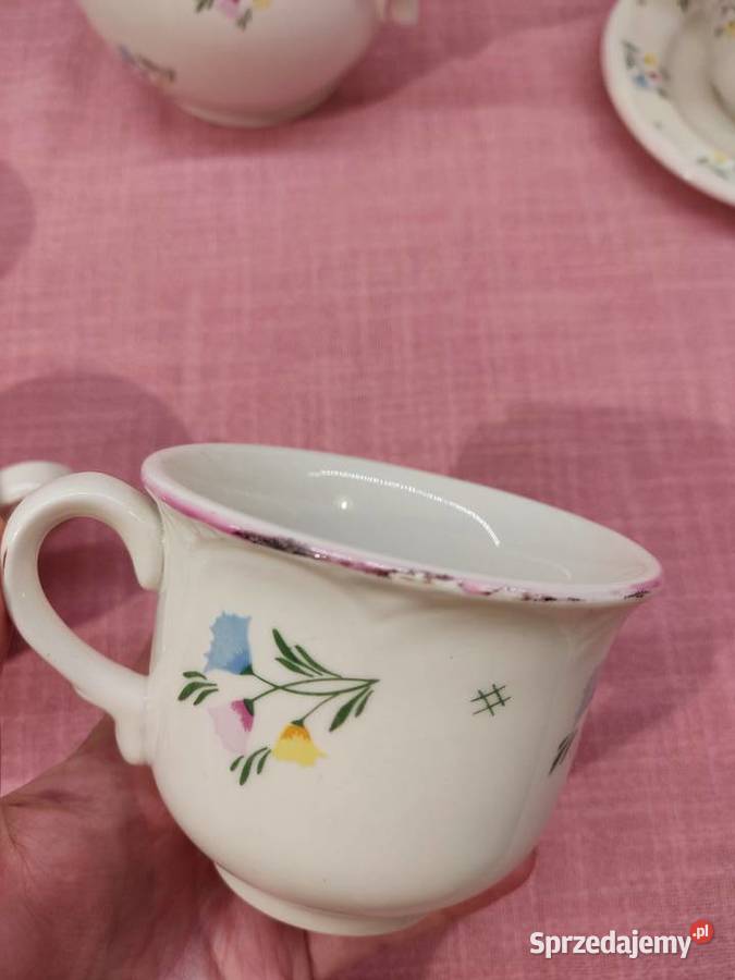 Serwis kawowy porcelanowy 6 osób Schramberger Głuchołazy sprzedam