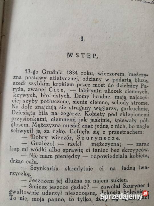 Tajemnice Paryża książki przedwojenne aukcje Warszawa